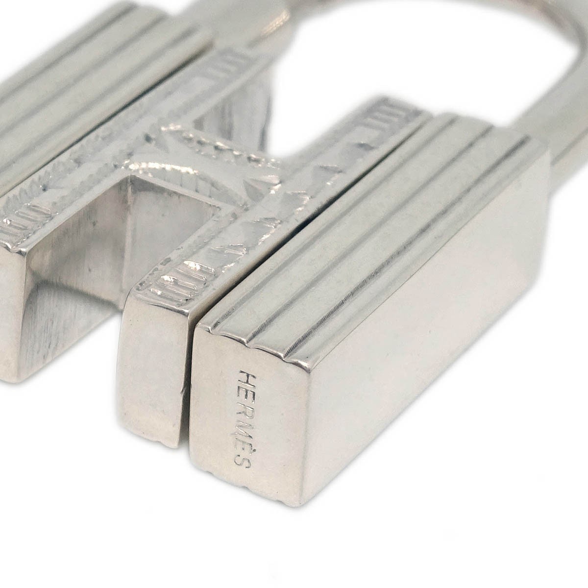 Hermes Annee Mediterranee Cadena Lock Charm Metal Silver Charms