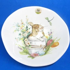 Effetti D'Arte Easter Bunny Rabbit Bowl 8 7/8" Made In Italy 