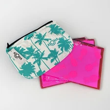 Aloha Collection Mid Pouch Coco Palms Teal NWT & Samudra Pineapple Splash Proof