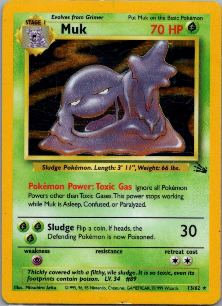 Muk (28) Rare Fossil 28/62 MP