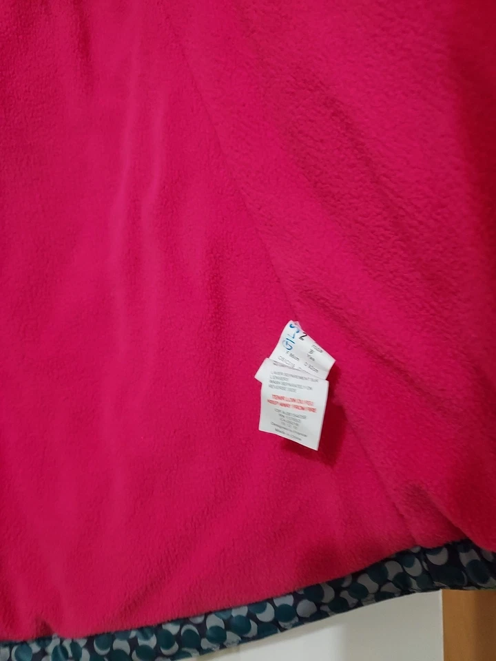 Catimini Niñas Impermeable Chaqueta Extraíble Sudadera con Capucha Cremallera Botones Azul Marino/Rosa Talla 2 Foto 4 de 4