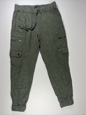 Banana Republic Olive Green Cargo Six Pocket Pants Jogger Pull On Size XS
