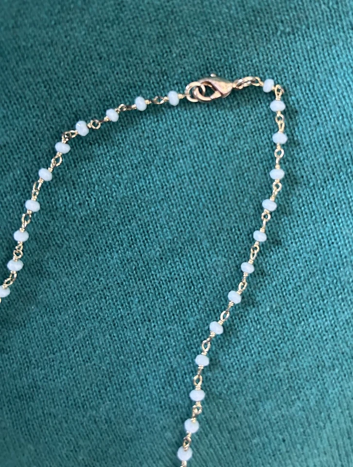 PreLoved Collar Oro Crisocola Verde Mar Cuentas con Cierre de Langosta de Grecia Foto 3 de 4