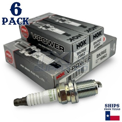 NGK 6962 V-Power BKR6E Spark Plug - 6 Pack | eBay