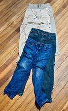 Old Navy Boys Size 10 Mix Chino Pants Lot of 3 Beige Blue Gray Solid Regular