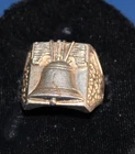 VINTAGE SILVER LIBERTY BELL Sterling Silver  Ring size 9  STAMPED STERLING