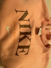 nike sweatshirt for girls peach oversized cropped