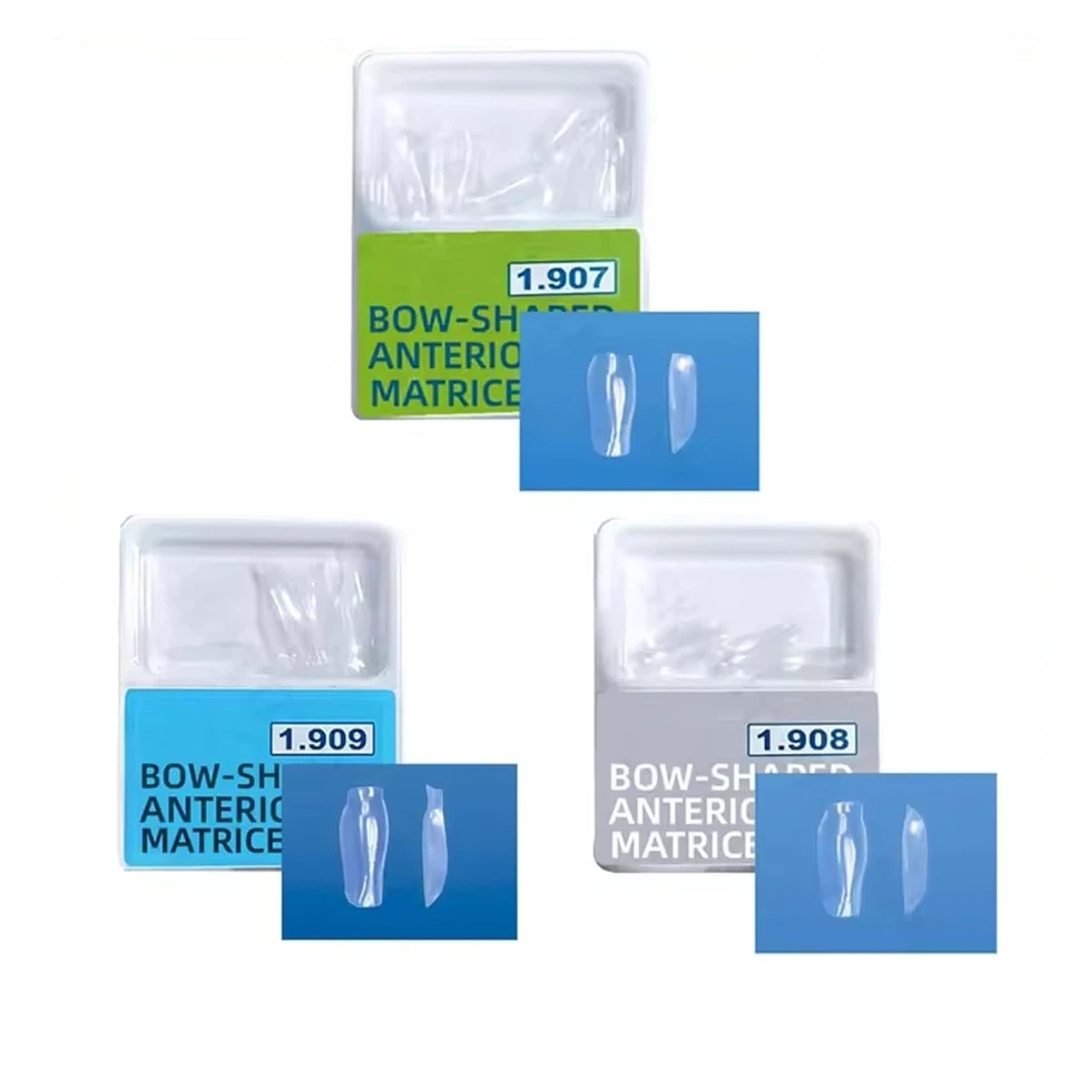 RWBATT Dental Clear Matrix Anterior Matrices Bow BT Fits Bioclear L/M/S Matrice TOR VM