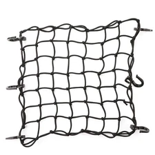 CZC AUTO 15"x15" Black Latex Bungee Cargo Net Strech to 30"x30", Gear Helmet ...