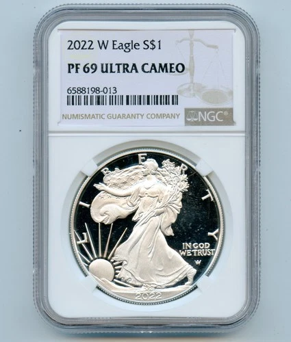 2022-W $1 Proof American Silver Eagle 1 OZ NGC PF69 Ultra Cameo
