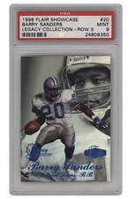 1998 Flair Showcase Barry Sanders #20 Legacy Collection Row 3 /100 PSA 9 Mint