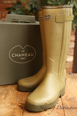 Le Chameau Vierzonord Green Rubber Shoes Boot Mens UK 9 US 10 EU 43 NEW