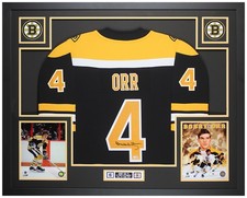 Bobby Orr Autographed & Framed Black Boston Jersey Auto Fanatics COA