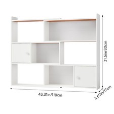 Image of 2-4 Tiers Wooden Shelf Bookcase Shelving Display Storage Unit Stand Stretchable