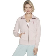 Image of Sweatshirts Womens, Skechers The Hoodless Hoodie Diamond Jacket, pink