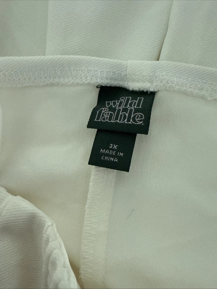 NUEVO- Vestido Blanco Plisado Wild Fable Talla 3X Foto 3 de 4