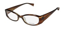 NEW VERA WANG V160 EYEGLASS FRAME OVAL WOMENS BROWN FULL-RIM 50-17-130 TA