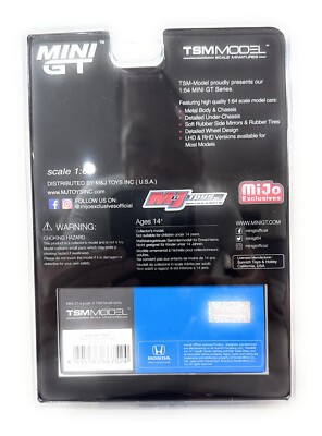 Mini GT 1:64 Honda Civic Type R 2023 – Boost Blue Pearl – Modello Chase Limited Edition MGT00637