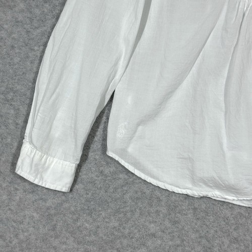 Polo Ralph Lauren Top Girls 16 Pintuck Peasant Blouse Popover Pony Lightweight - Picture 3 of 12