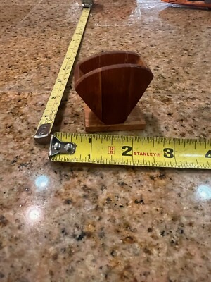 wood bamboo pot decor art craft flower planter desk