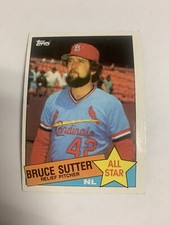 1985 Topps All Star Bruce Sutter St Louis Cardinals 