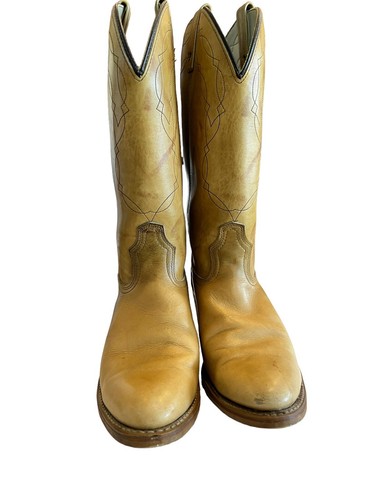 DINGO MENS VINTAGE COWBOY WESTERN BOOTS PULL ON BROWN MARBLE SZ 9E #5942 SP06 - Picture 4 of 11