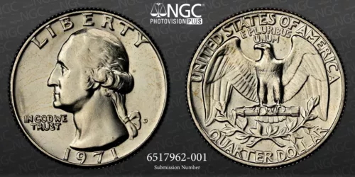 1971-D MS67 Washington Quarter NGC Certified