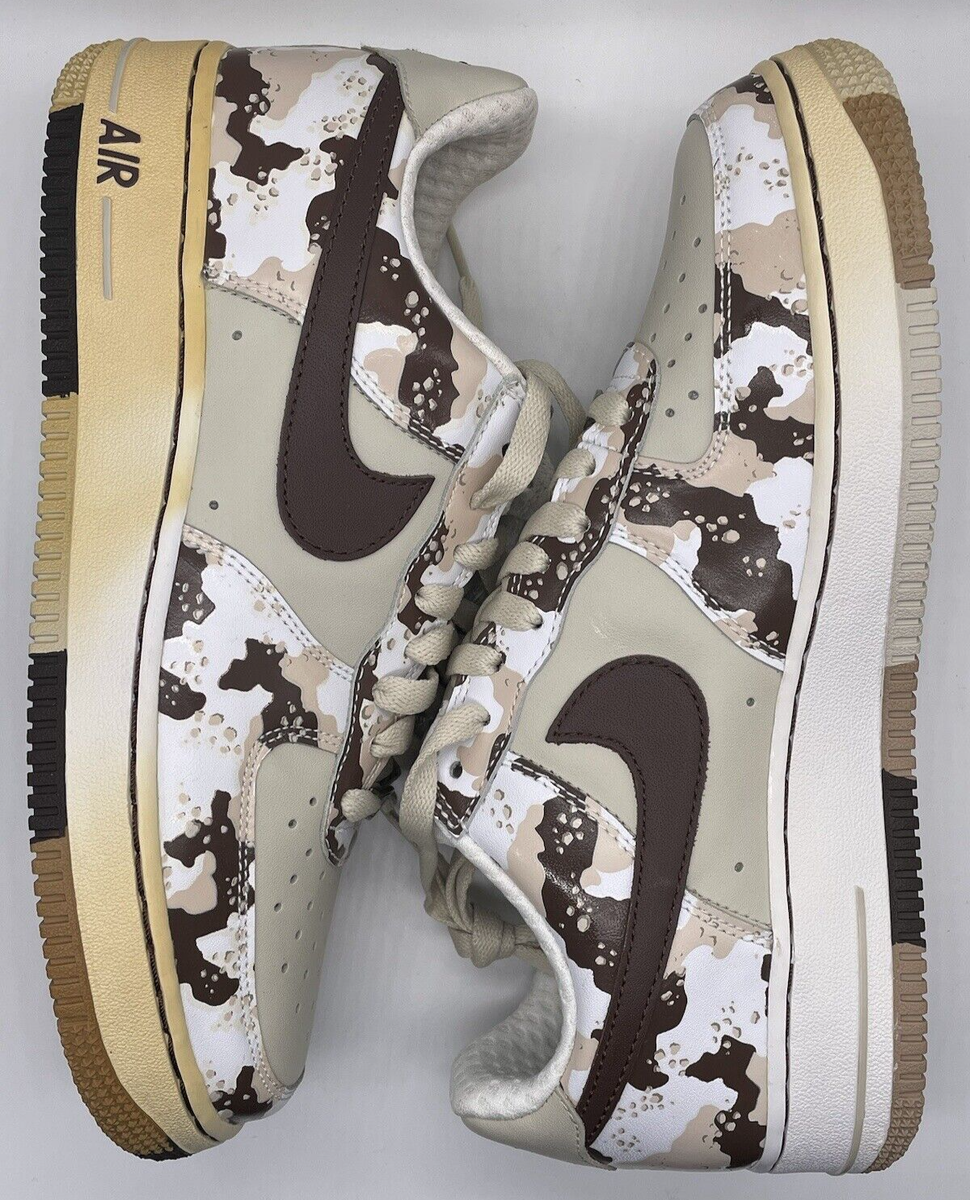 Vintage Nike Air Force 1 Premium Desert Chip Camo 313641-221 Sz
