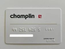 Vintage Champlin Petroleum Company Credit Card Expired in 1975 Great Condition!