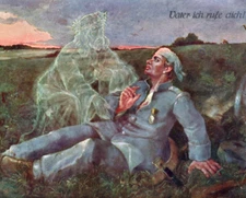 WWI German Jesus Wounded Soldier Battlefield Postcard