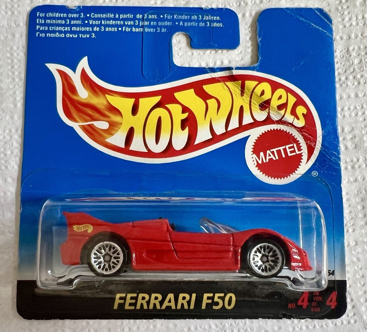 Hot Wheels Red Ferrari F50 Convertible Lace Wheel - European