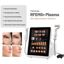 2 in 1 fractional RFEMS Plasma Face Lift Pen Machine Ozone Plasma Acne Treatment