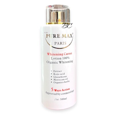 Pure Max Paris Organic Whitening Lotion. X1 BOTTLE