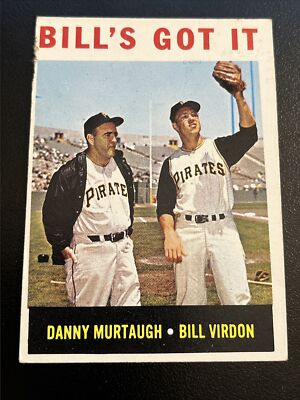 1964 Topps #268 Bill's Got It Danny Murtaugh Bill Virdon. Condition As Pictured