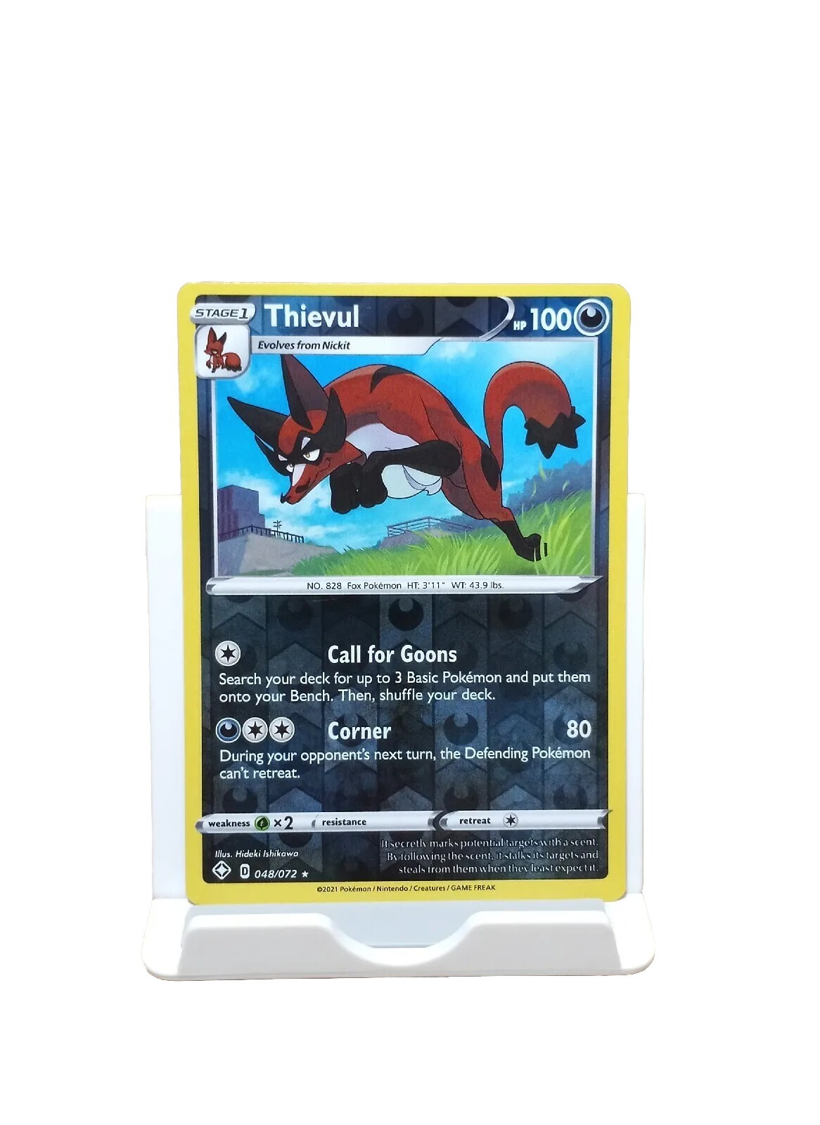 Thievul 048/072 Reverse Holo Shining Fates Pokemon Card