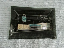 Vintage 1980's Jamestown North Dakota National Bank Smoked Glass Rectangle Tray