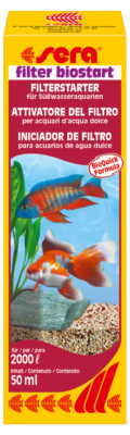 Sera filter biostart 50ml - Filter Starter für 2000 Liter Süßwasser - Aquarium