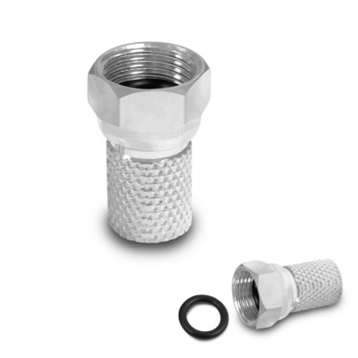 200x F Stecker 7 7,2 7,4 mm breiter Mutter + Dichtring Sat TV Koaxkabel Kabel HQ