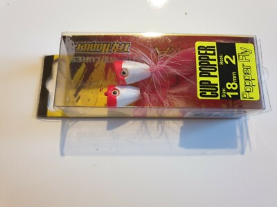 Top Water Popper Baits Fly Fishing Flies Popper red head fresh water lures 