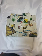 XL Koman Hawaiian Tiki Bowling Button Front Sport Shirt Extra Large RN 53615