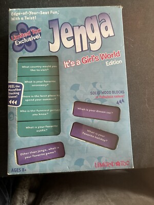 Jenga Limited Too Exclusive , It s A Girl s World Edition, Rare