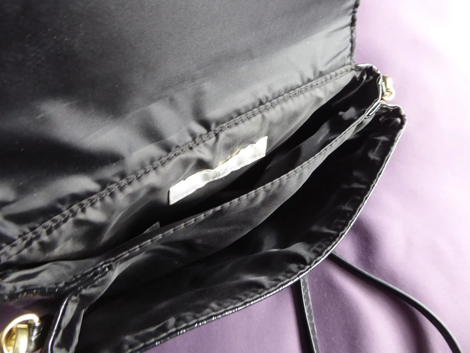 Black Faux Leather, Mock Croc Shoulder/Cross Body/Clutch Bag, H&M - Image 4 of 4