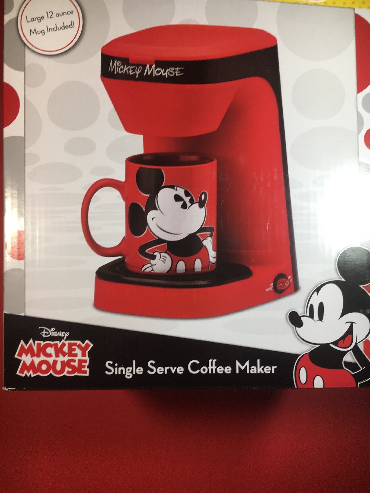 DISNEY DCM123CN MICKEY MOUSE SINGLE SERVE (1 Cup) COFFEE MAKER NIB eBay