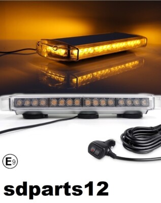 Gyrophare LED pour camion de couleur orange avec 19 modes flash