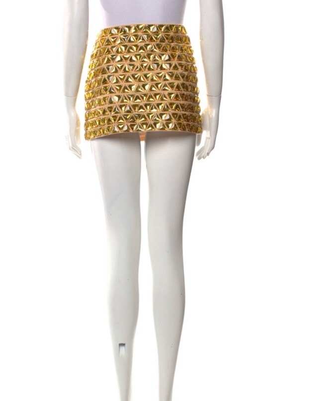 Givenchy Authentic Yellow Crystal Embellishment M… - image 3