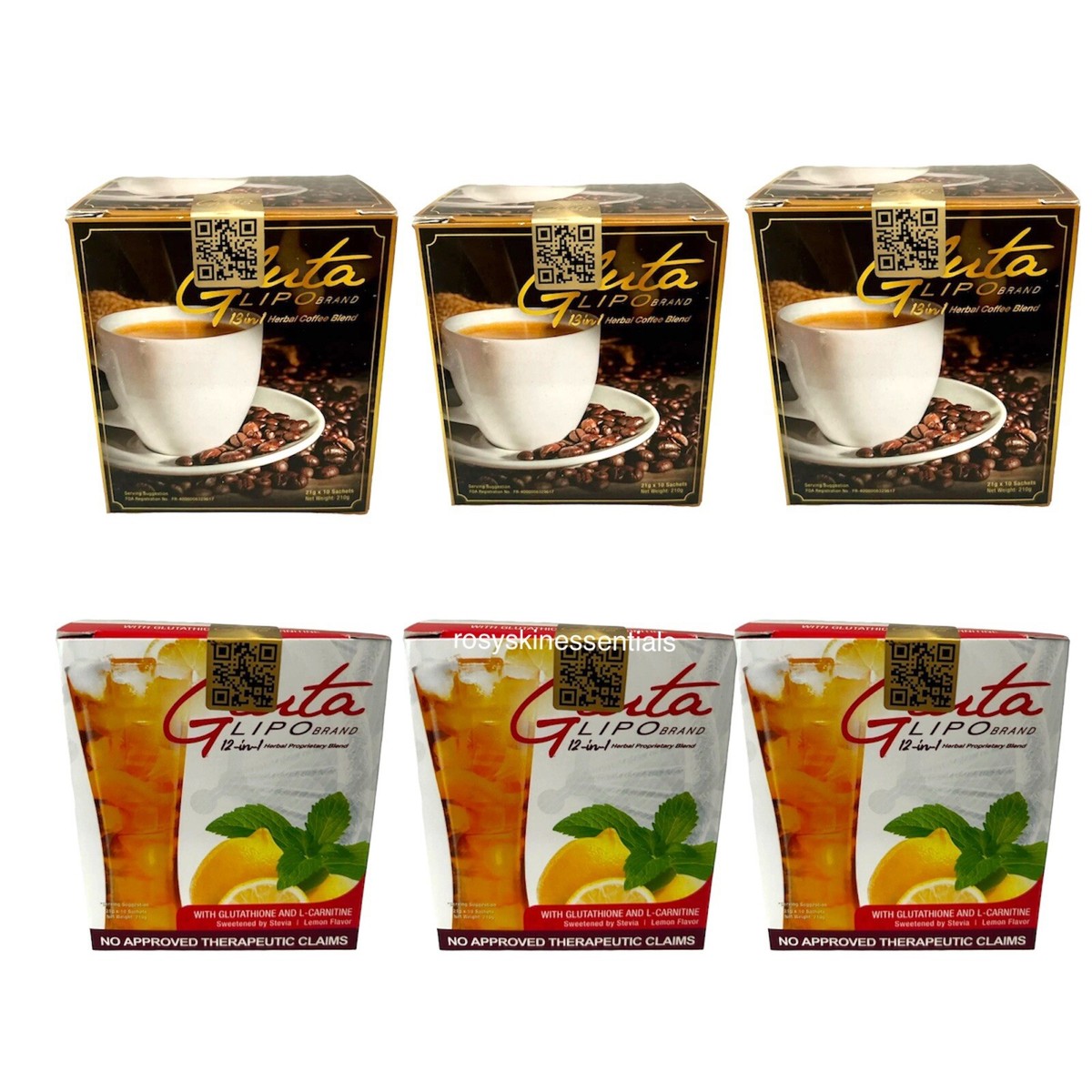 GlutaLipo Gluta Lipo Coffee & Juice Bundle - 6 BOXES BUNDLE | eBay