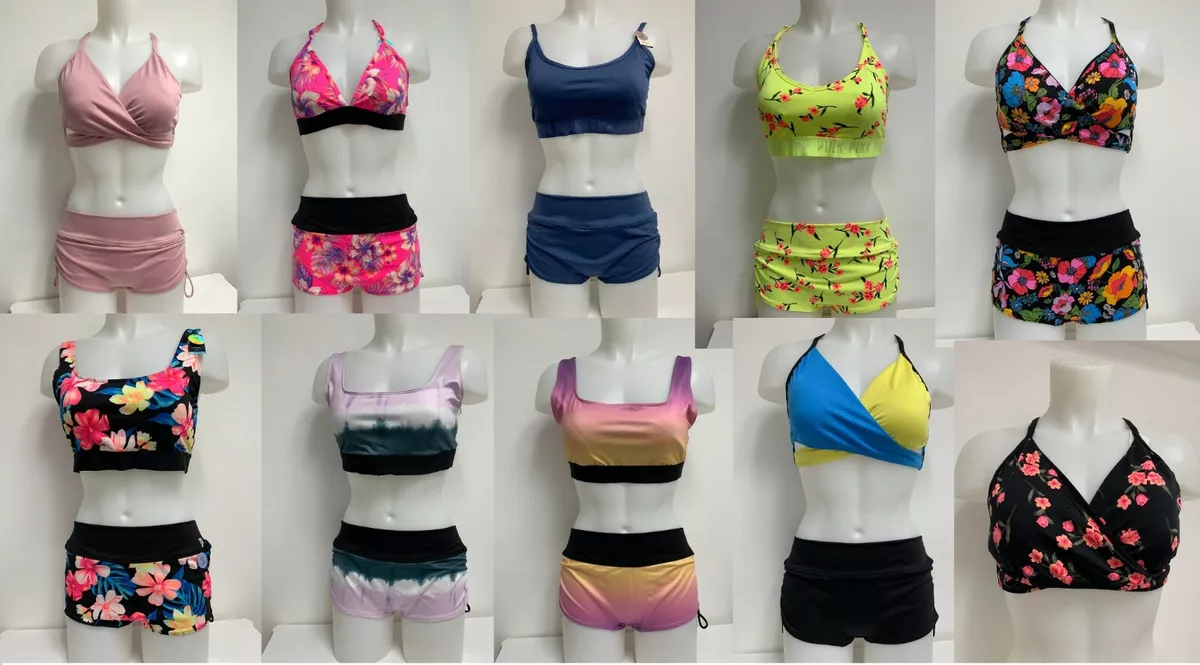 Victoria's Secret Pink Gym to Swim Ultimate Sports Bra and Shortie Set (S-L)