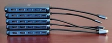 Lot of (5) Tiergrade TG-HB014 Space Blue 12-in-1 USB-C HUB 4K HDMI Dock Station