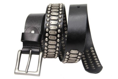 MILAKOO unisex in metallo nero borchiato con borchie punk rock