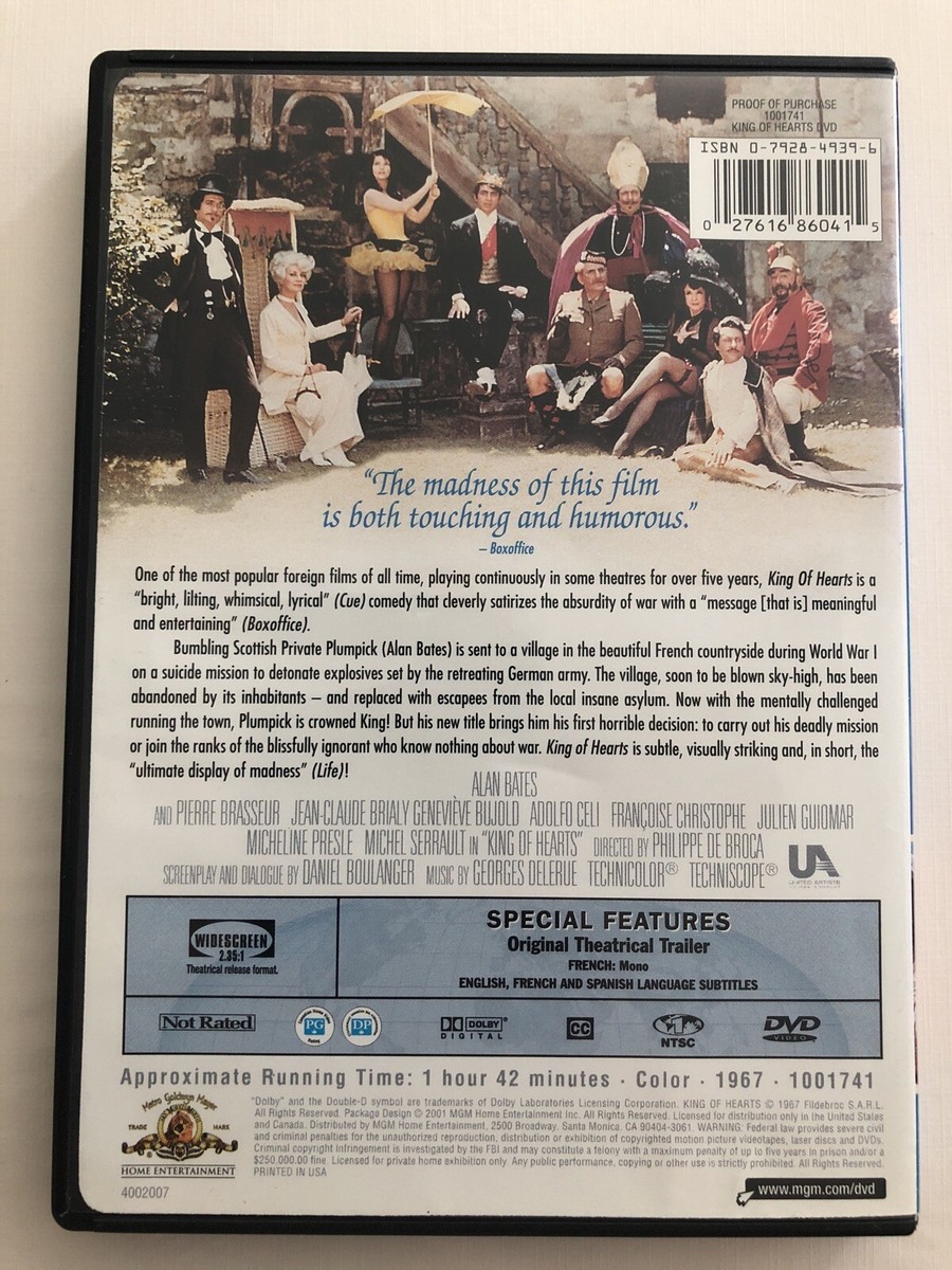 King of Hearts DVD Alan Bates MGM Authentic World Films